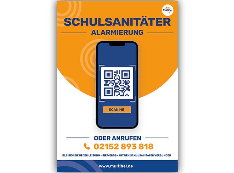 QR alarm DE Schule 765 565 Schulsani QR=Code