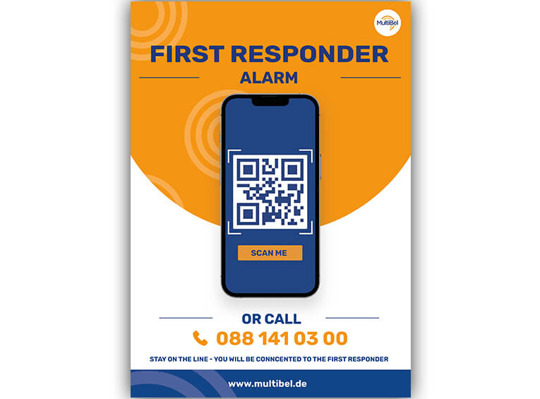 Alert First responder QR-code