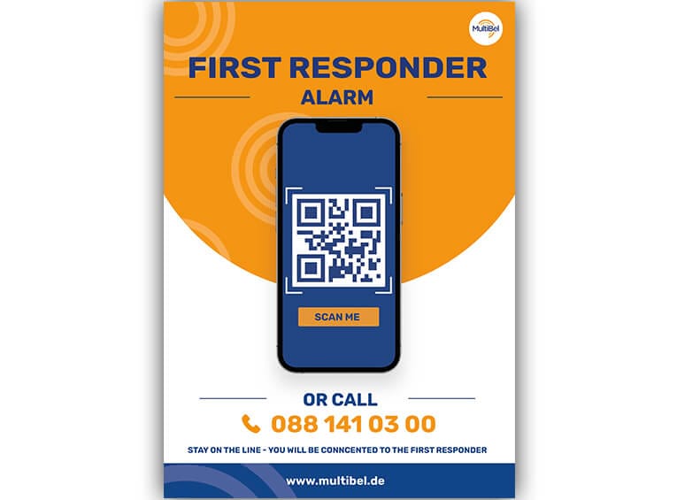 QR alarm EN 765 565 Alert First responder QR-code