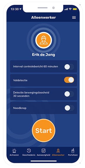 Valdetectie app setting NL 282 565