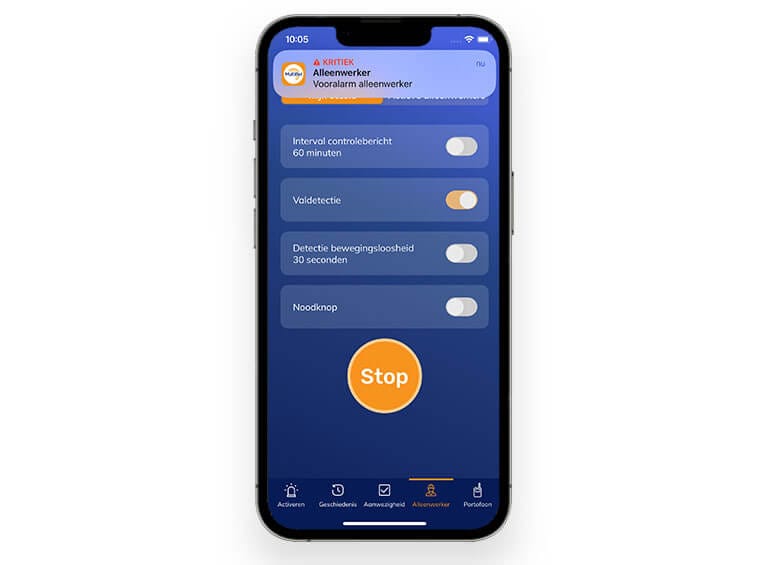 Vooralarm Alleenwerken 2022 NL 765 565 Vooralarm Alleenwerken app
