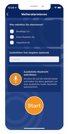 Weiteralarmieren DE 282 565 Weiteralarmieren